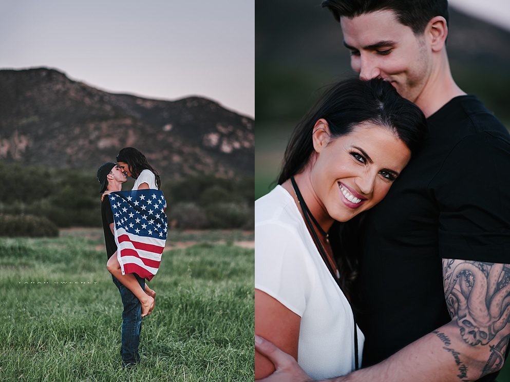 american flag engagement